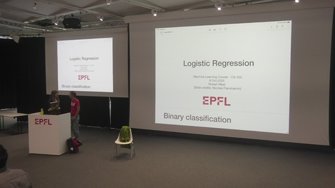Thumbnail for CS-433 Machine Learning | Week 5 Wednesday  | Fall 25