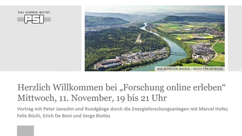 Thumbnail for «Forschung online erleben»: Das Energiesystem der Zukunft